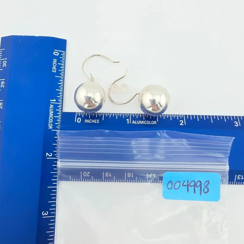 New! SEED & SAGE Earrings 925 Sterling Silver Drop Dangle Ball Minimalist